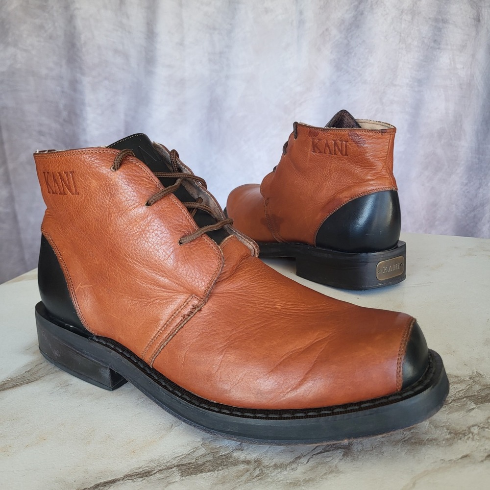 Vintage Karl Kani Size 9 Chukka Boots Brown Black Y2K Brand Men's